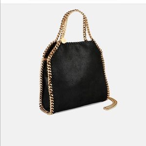 Stella McCartney black Falabella shaggy tote